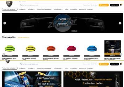 Boutique e-commerce Prestashop. Vente de produits Detailing esthétique pour l'automobile.