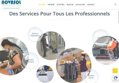 Création site avec Wordpress, société Novasol nettoyage industriel .
