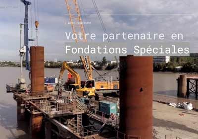 Site institutionnel de la société Pro Fond, spécialiste des fondations spéciales du BTP