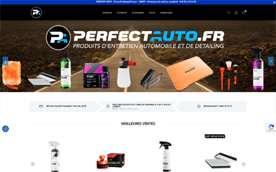 Site e-commerce Prestashop de vente en ligne de produits detailing en Guadeloupe.