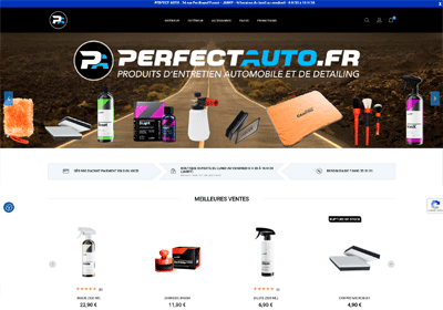 Vente en ligne de produits de Detailing en Guadeloupe. Site réalisé avec Prestashop.