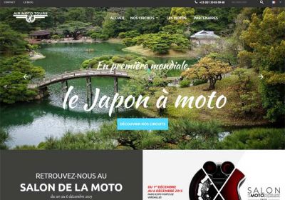 Refonte complète du site de l'agence de voyage Air Moto Tours. Agence spécialisée dans les voyages organisé à moto.