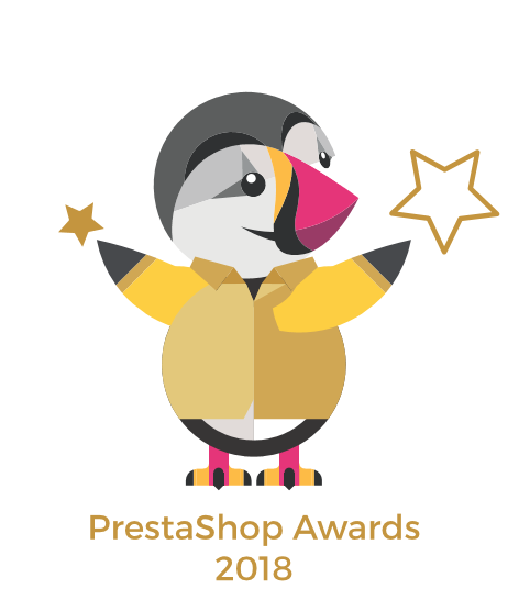 Prestashop Awards 2018 pour un site réalisé par l'agence web / digitale Com'onsoft pour le meilleur UX Prestashop
