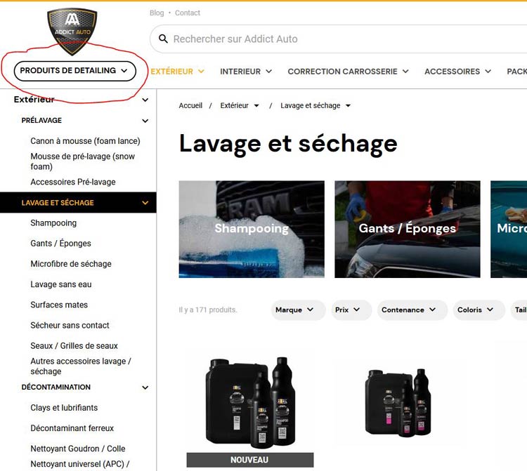 Navigation catalogue rétractable sur Prestashop
